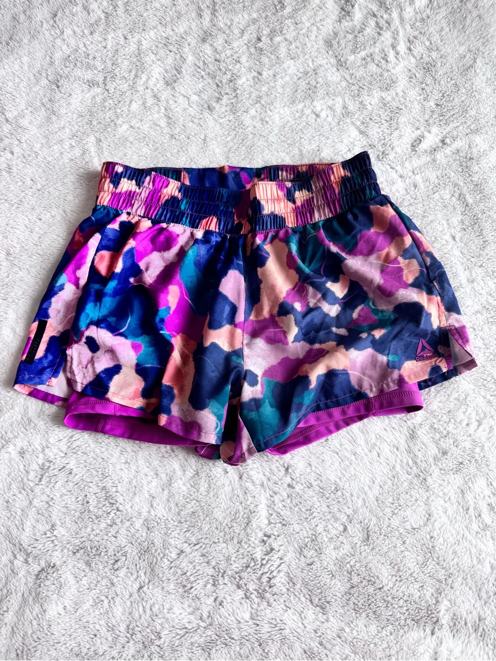 Reebok Women’s Purple Pink Multicolor Athletic Shorts